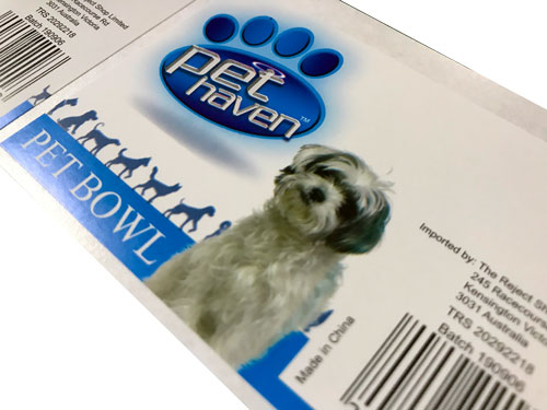 寵物食品（狗糧）不干膠標(biāo)簽印刷